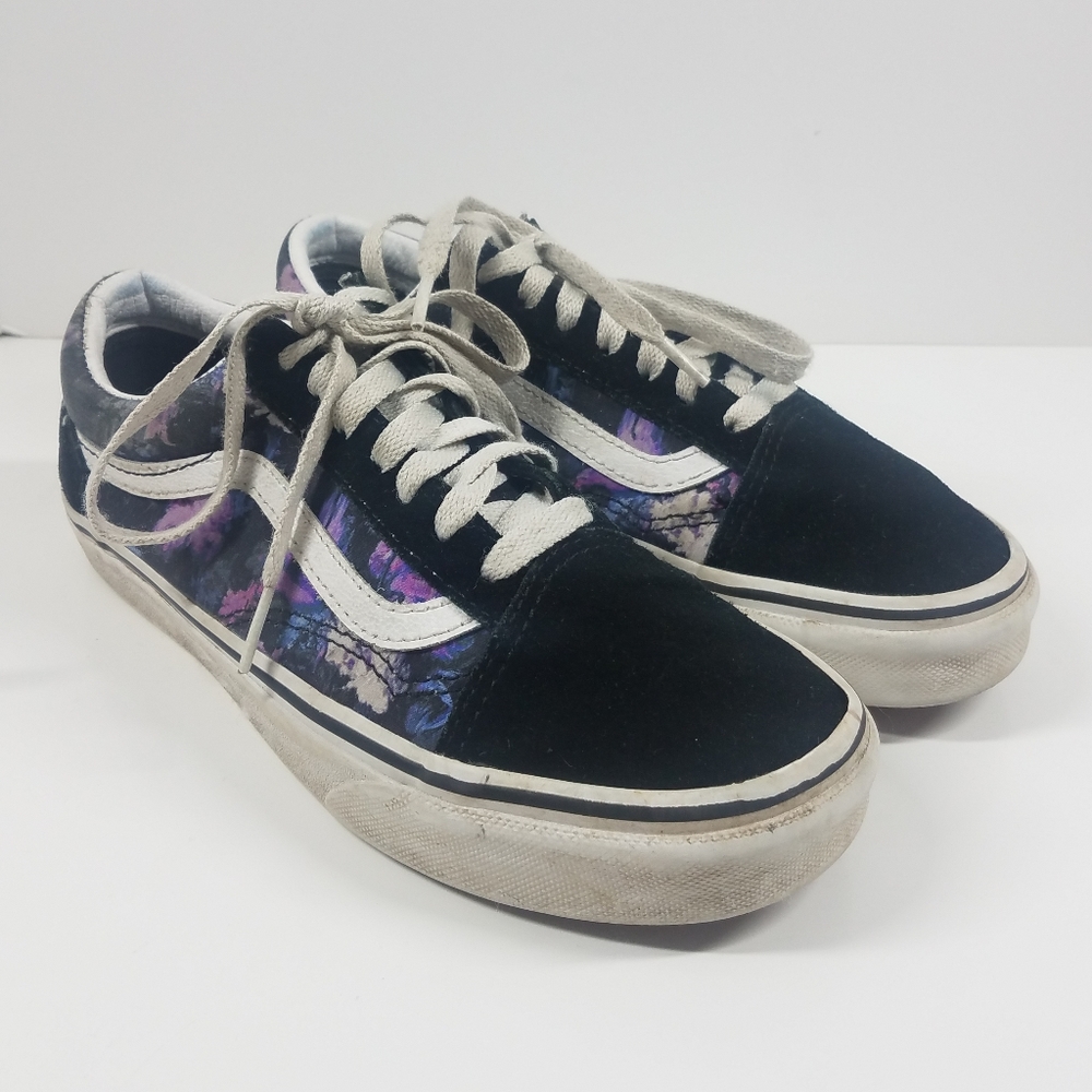 Vans Purple Black Suede Skateboard Sneaker